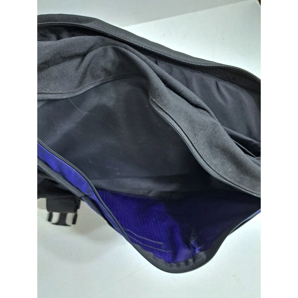 LL Bean Big Briefcase Messenger Bag Laptop Crossbody Black Blue Travel OFM42